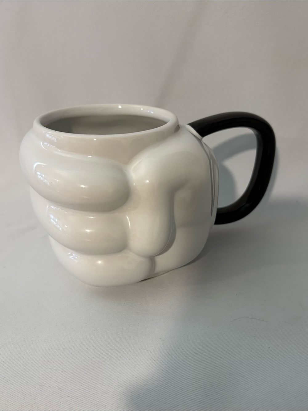 Disney Store Sculpted Hand Mug with Black Handle Mickey Mouse